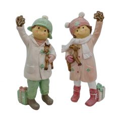 His and Her Figurines with Presents and Shamrocks (set of 2)